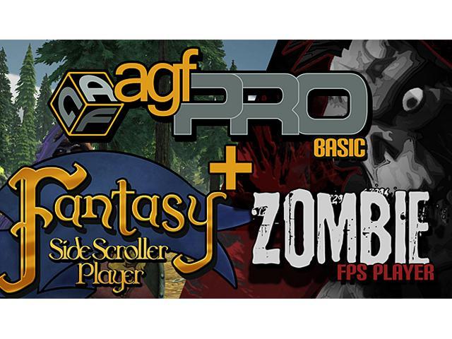 Axis Game Factory + Zombie FPS and Fantasy Side-Scroller Player [Online Game Code]