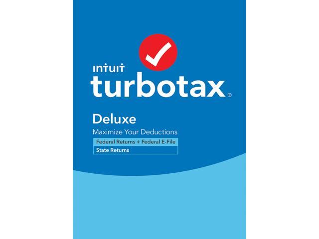 TurboTax Deluxe 2020 Desktop Tax Software, Federal and State Returns + Federal E-file (State E-file Additional) [PC Windows/Mac Disc]