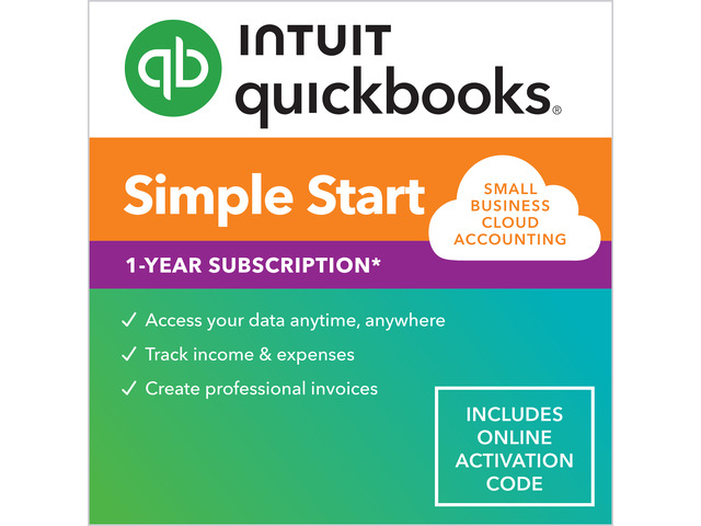 QuickBooks Simple Start 2024, 12 Month Subscription, 1 User (Download ...