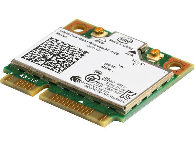 Intel 3160 Dual Band Wireless-AC 3160 Plus Bluetooth 802.11ac Mini Express 433 Mbps Wireless Data Rates Adapters - Newegg.com