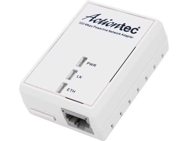 Actiontec PWR511WB1 AV500 Powerline Network Adapter, Up to 500Mbps