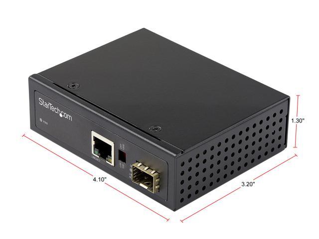 IMC1GSFP Industrial Fiber to Ethernet Media Converter 1Gbps  SFP to RJ45/ Cat6 Singlemode/Multimode Optical Fiber to Copper Gigabit  Network 12-56V DC IP-30/ -40 to +75°C (IMC1GSFP)