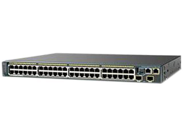 CISCO 2960 WS-C2960S-48LPS-L Switch 48 x RJ-45 10/100/1000Base-T PoE ...