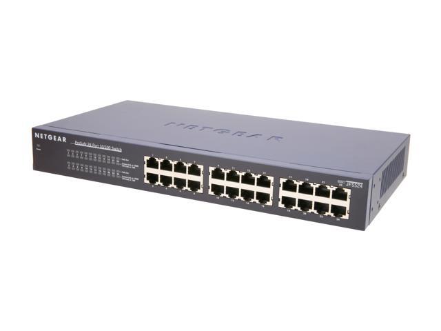 NETGEAR 24 Port 10/100 Business-Class Rackmount Switch - Lifetime Warranty  (JFS524)