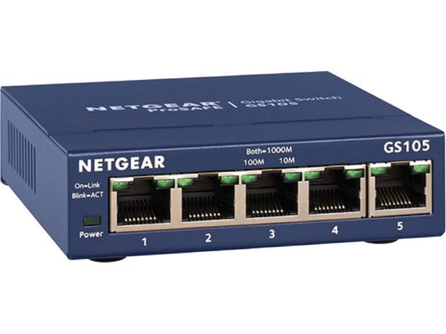 NETGEAR 5-Port Gigabit Ethernet Unmanaged Switch (GS105NA)