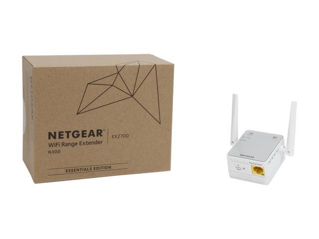 NETGEAR EX2700 N300 WiFi Range Extender Essentials Edition 