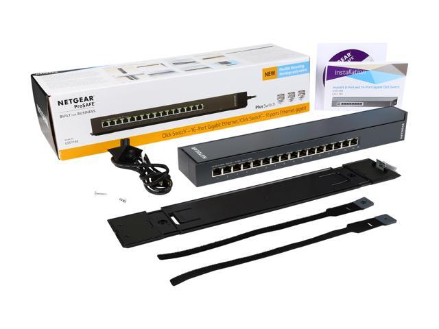 2 Slot PROSAFE 16PORT 10//100//1000 GIG SMART SWITCH 16-10//100//1000Base-T 2 x SFP 16 Port Netgear ProSafe GS716T Ethernet Switch