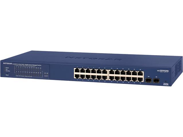 NETGEAR 24-Port PoE Gigabit Ethernet Smart Switch with PoE+ (190W) (GS724TP)