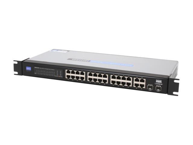 Cisco SMB SRW224G4 10/100Mbps + 1000Mbps Gigabit Switch with WebView 24 RJ-45 connectors for 10BASE-T and 100BASE-TX, 4 RJ-45 connectors for 10BASE-T/100BASE-TX/1000BASE-T with 2 shared SFP slots, Auto MDI/MDI-X, Autonegotiate/Manual settin