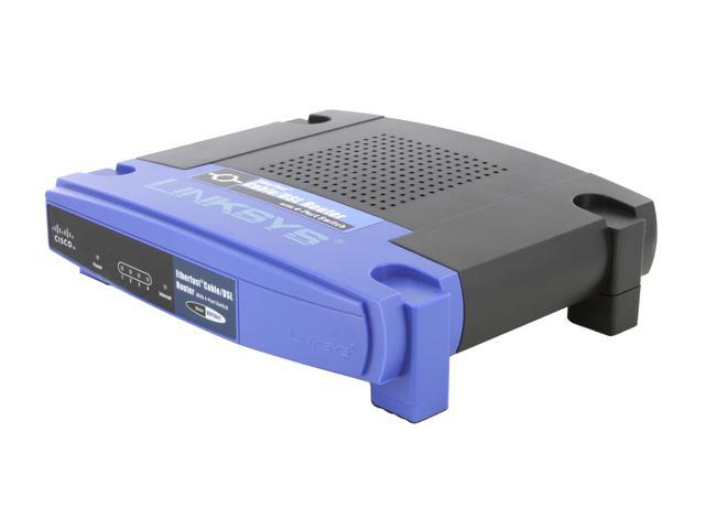 LINKSYS BEFSR41-RM EtherFast Cable/DSL Router w/ 4-Port Switch 1 x 10/100 RJ-45 Port for Broadband Modem WAN Ports 4 x 10/100 RJ-45 Switched Ports LAN Ports