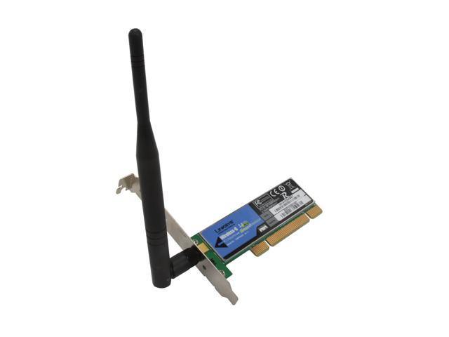 Linksys WMP54GS-RM Wireless-G Adapter with SpeedBooster IEEE 802.11b/g 32-bit PCI Interface Up to 54Mbps Wireless Data Rates