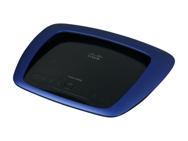 LINKSYS E3000 Wireless Router simultaneous Dual Band Gigabit 802.11a/b/g/n 2.4GHz / 5GHz up to 300Mbps with USB Built-in UPnP AV Media Server