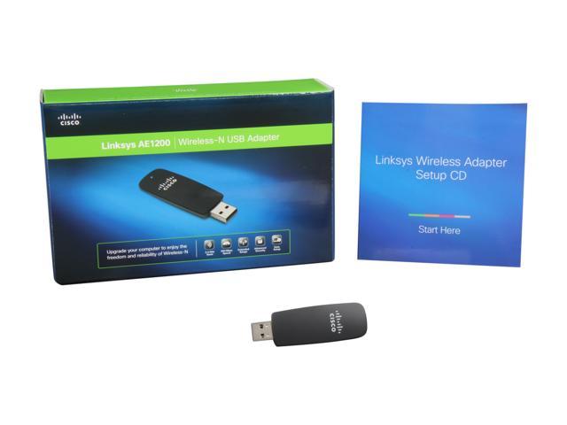 Refurbished Cisco Linksys AE1200 N300 Wireless-N USB Adapter 2.4GHz 