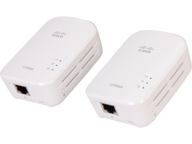 LINKSYS PLEK500 Powerline HomePlug AV2 AV600 1 Port Gigabit Ethernet Kit, up to 600Mbps