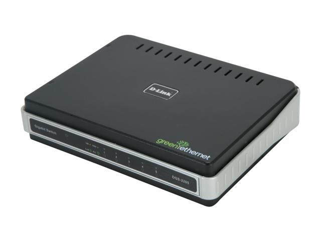 D-Link DGS-2205 Unmanaged 5-Port Green Technology Desktop Switch