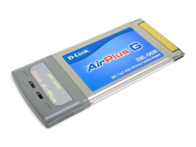 D-Link AirPlus DWL-G630 G High Speed 2.4GHz 802.11g Wireless Cardbus Adapter