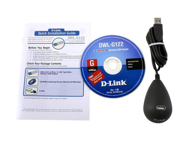 PC WLAN ADAPTER DLINK Wifi Stick USB 2.0 Wireless D-Link D-LINK DWL G122 