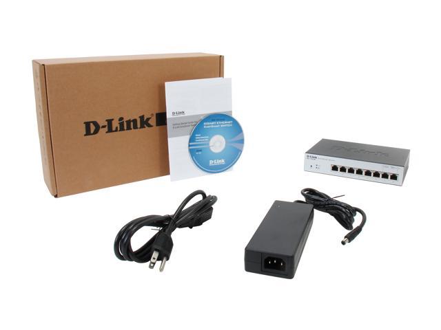 D-Link 8-Port EasySmart Gigabit PoE Ethernet Switch - Lifetime
