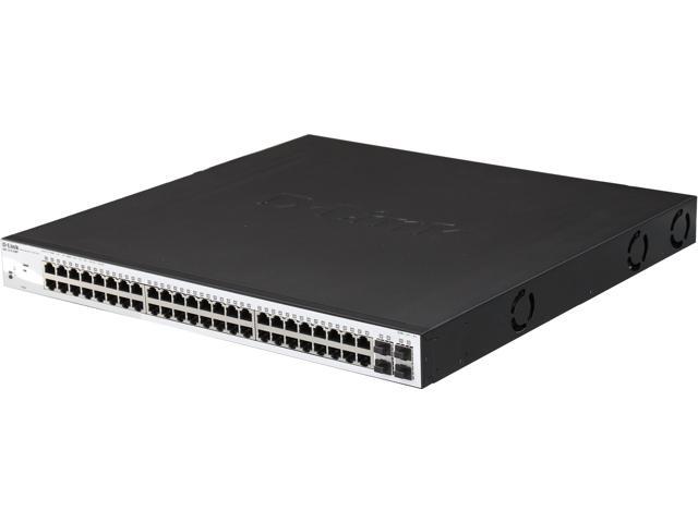 D-Link DGS-1210-52MP 52-Port Gigabit Web Smart PoE Switch Including 4  Gigabit SFP Ports