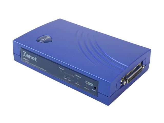 Zonet ZPS2102 2 x USB 2.0 and 1 Parallel Print Server RJ45