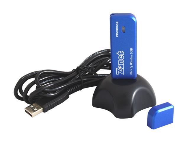 Zonet ZEW2502A Wireless Adapter w/USB Cable IEEE 802.11b/g USB 2.0 Up to 54Mbps Wireless Data Rates