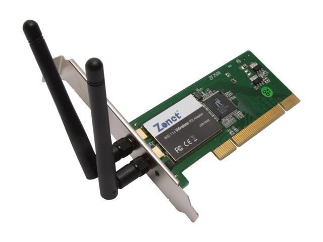 Zonet ZEW1642 Wireless Adapter IEEE 802.11b/g, IEEE 802.11n Draft 2.0 PCI