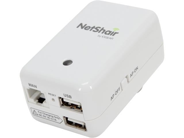 IOGEAR GWRH1 NetShair Link Portable Wi-Fi Router & USB Media Hub IEEE 802.11b/g/n