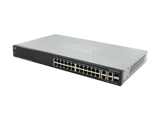 24-Port 10/100 PoE Managed Switch with Gigabit Uplinks Cisco SF 300-24P SRW224G4P-K9-NA
