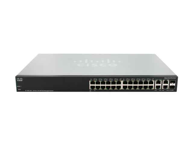 Cisco SF300-24P (SRW224G4P-K9-NA) 24-port 10/100 PoE Managed Switch ...