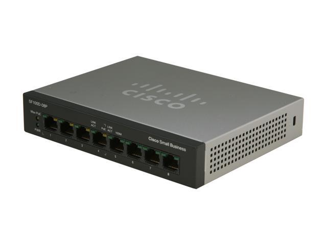 CISCO SYSTEMS SF100D-08P-NA 8 Port 10//100 Desktop Switch