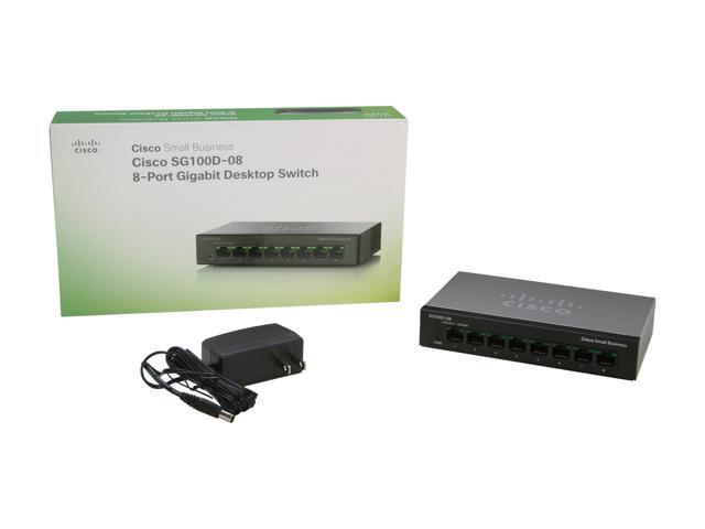 unmanaged 8 x 10//100//1000 Cisco Small Business 100 Series Unmanaged Switch SG 100D-08 DC power Switch desktop