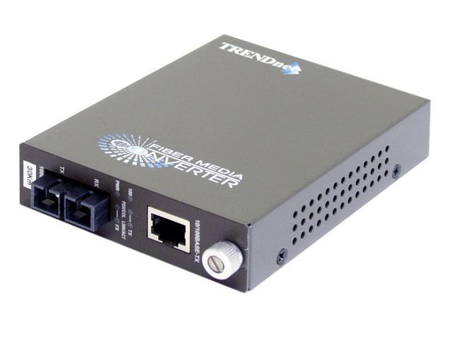 TRENDnet TFC-110S30 Single-Mode Fiber Converter (30Km) with SC-Type Connector 100M, 200M(Full-Duplex) 1 x 10/100Base-TX  1 x 100Base-FX