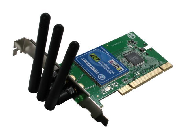 TRENDnet TEW-623PI Wireless N Adapter IEEE 802.11b/g/n 32-Bit PCI Rev. 2.1/2.2/2.3 Up to 300Mbps Wireless Data Rates