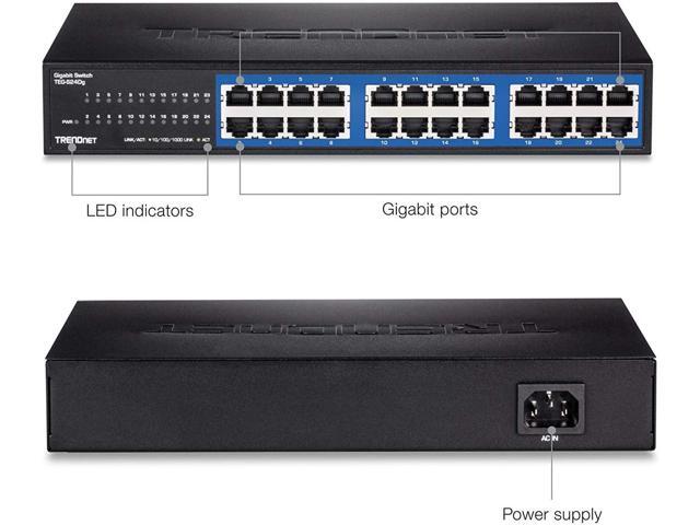 thumbnail image 2 of TRENDnet 24-Port Gigabit Unmanaged Switch - Rack Mount, Fanless, GREENnet (TEG-S24G) 2 of 14