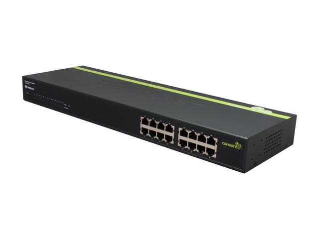 TRENDnet TE100-S16g 16-Port GREENnet Switch 10/100Mbps 16 x RJ45 8K MAC Address Table 1.25Mbits Buffer Memory