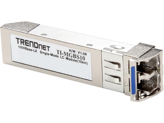 TRENDnet SFP to RJ45 Industrial Single-Mode LC Module (10km), TI-MGBS10,  1000Base-LX Industrial SFP, Compliant with IEEE 802.3z Gigabit Ethernet,  Data Rates of up to 1.25Gbps, Lifetime Protection