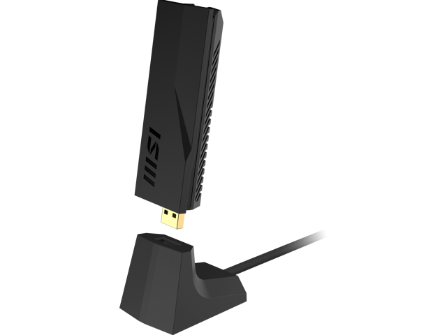 MSI BE6500 WiFi 7 USB Adapter Best performance with USB 3.2 Gen 1 port- Wireless Adapters