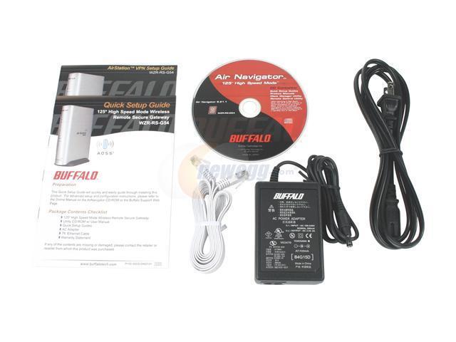 Buffalo Wzr Rs G54 125 High Speed Mode Wireless Secure Remote Gateway Newegg Com