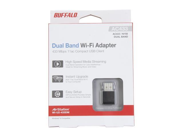 Buffalo Wi U2 433dm Airstation Ac433 Dual Band Wireless Mini Adapter Ieee 802 11ac Ieee 802 11a B G N Usb 2 0 Type A Up To 433mbps Wireless Data Rates Wireless Adapters Newegg Ca