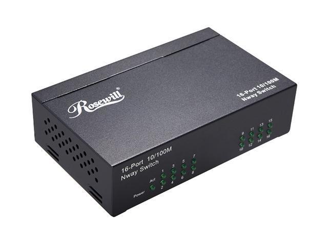 Rosewill RC-412 10/100Mbps Switch 16 x RJ45 8K MAC Address Table