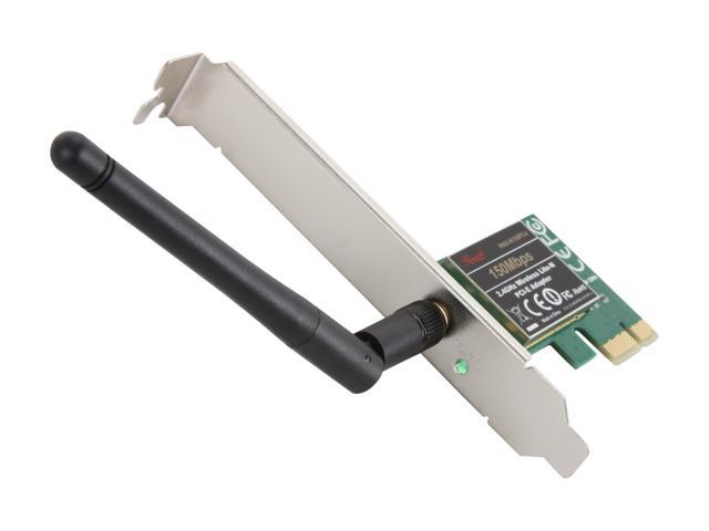 Rosewill RNX-N150PCe - Wireless N150 Wi-Fi Adapter - IEEE 802.11b/11g/11n, (1T1R), Up to 150 Mbps Data Rates, PCIe 2.0 Interface, WPS Supported