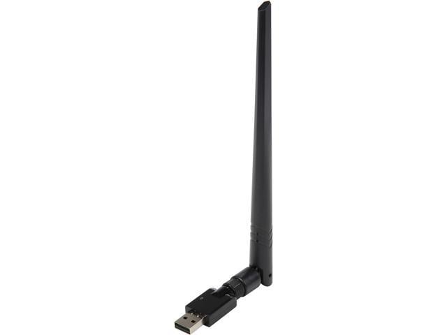 Rosewill RNX-N150UBEv3, Wireless N150 Wi-Fi Adapter, IEEE 802.11b/g/n, Up to 150 Mbps Wireless Data Rates, USB 2.0 Interface, 1 x 5 DBi Detachable High Gain Antennas, Win 10 Support