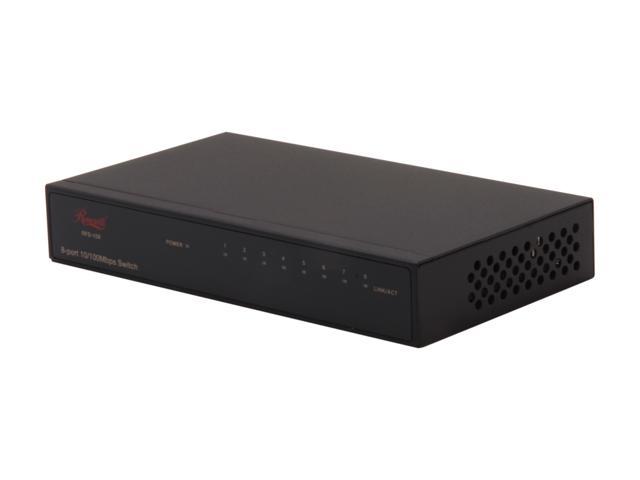 Rosewill RFS-108 8 port 10/100Mbps Fast Ethernet Energy Saving Metal Enclosure Switch with 3-Year Warranty