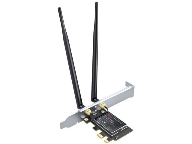 Rosewill RNX-AC600PCEv4 AC600 WiFi Adapter | PCI Express Wireless Network Adapter for Desktop Computer | Dual Band 2.4GHz, 5GHz 5dBi Antenna | PCIe WiFi Card | Compatible with Windows, Mac, Linux