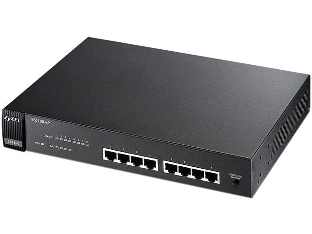 ZyXEL ES1100-8P Unmanaged 8-port Switch with 4 PoE port