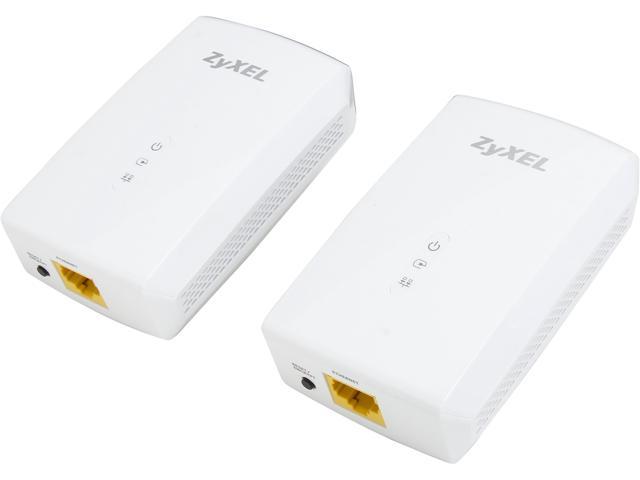 ZyXEL PLA5206KIT HomePlug AV2 AV1000 Powerline Gigabit Ethernet Adapter, Up to 1000 Mbps
