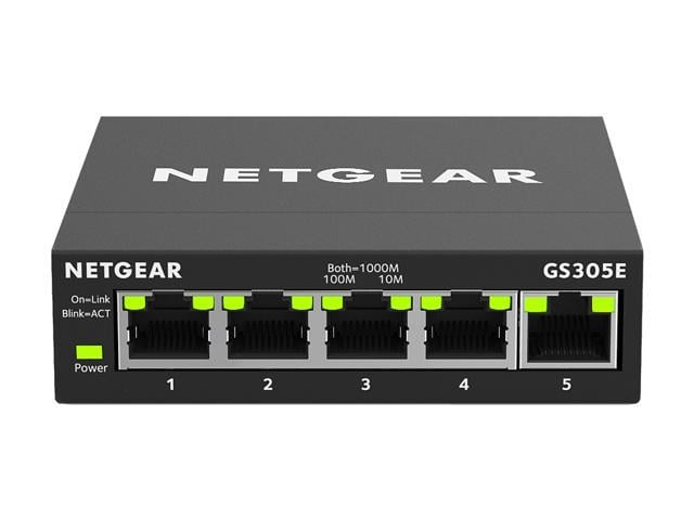 NETGEAR 5-Port Gigabit Ethernet Plus Switch (GS305E)