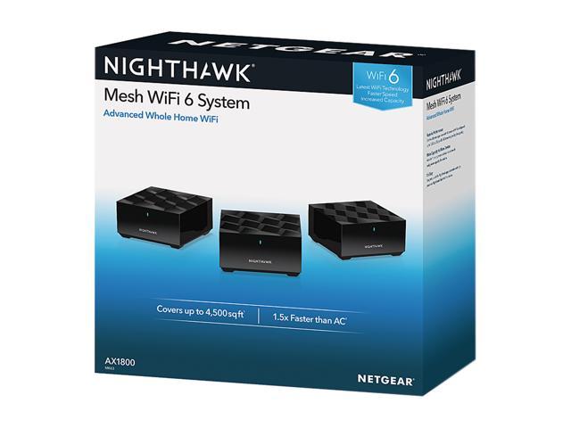 Hvad angår folk sengetøj salut NETGEAR Nighthawk Advanced Whole Home Mesh WiFi 6 System (MK63S) with Free  Armor Security - AX1800 Router with 2 Satellite Extenders, Coverage up to  4,500 sq. ft. and 25+ Devices Whole Home / Mesh Wifi - Newegg.com