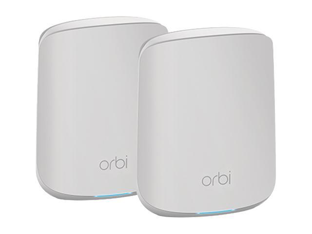 Netgear RBK352-100AUS Orbi Dual-Band WiFi 6 Mesh System, 1.8Gbps, Router +  1 Satellite White