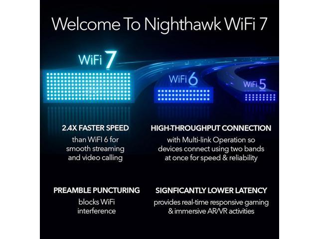 NETGEAR RS700S-100NAS Nighthawk Tri-Band WiFi 7 Router, 19Gbps, 10 Gig ...